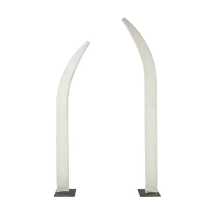 2pc Spandex Curved Arch Backdrop Cover - Ivory