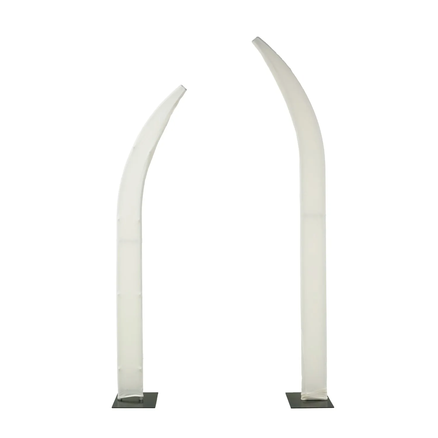 2pc Spandex Curved Arch Backdrop Cover - Ivory