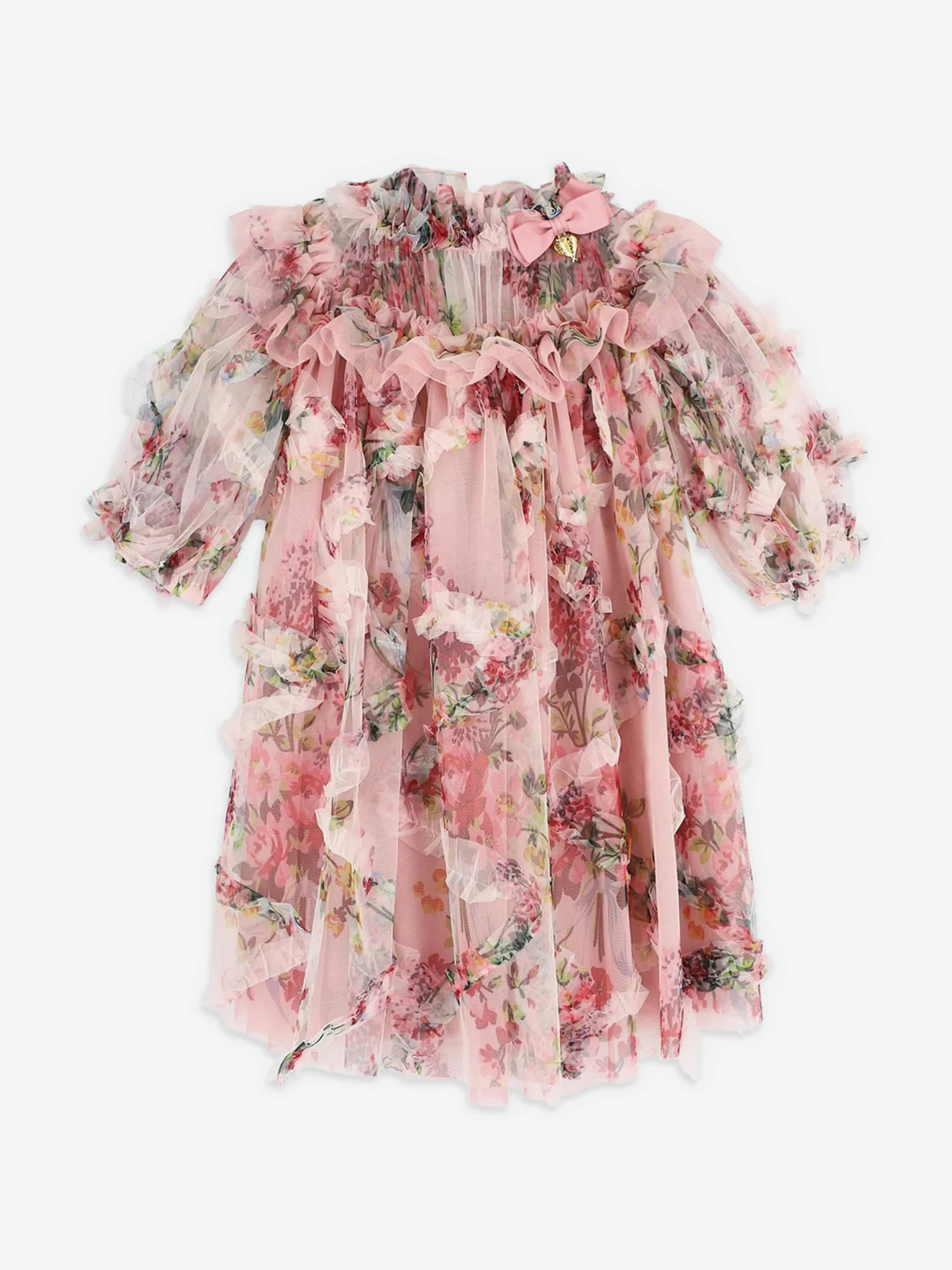Angels Face Girls Luella Floral Tulle Dress in Pink