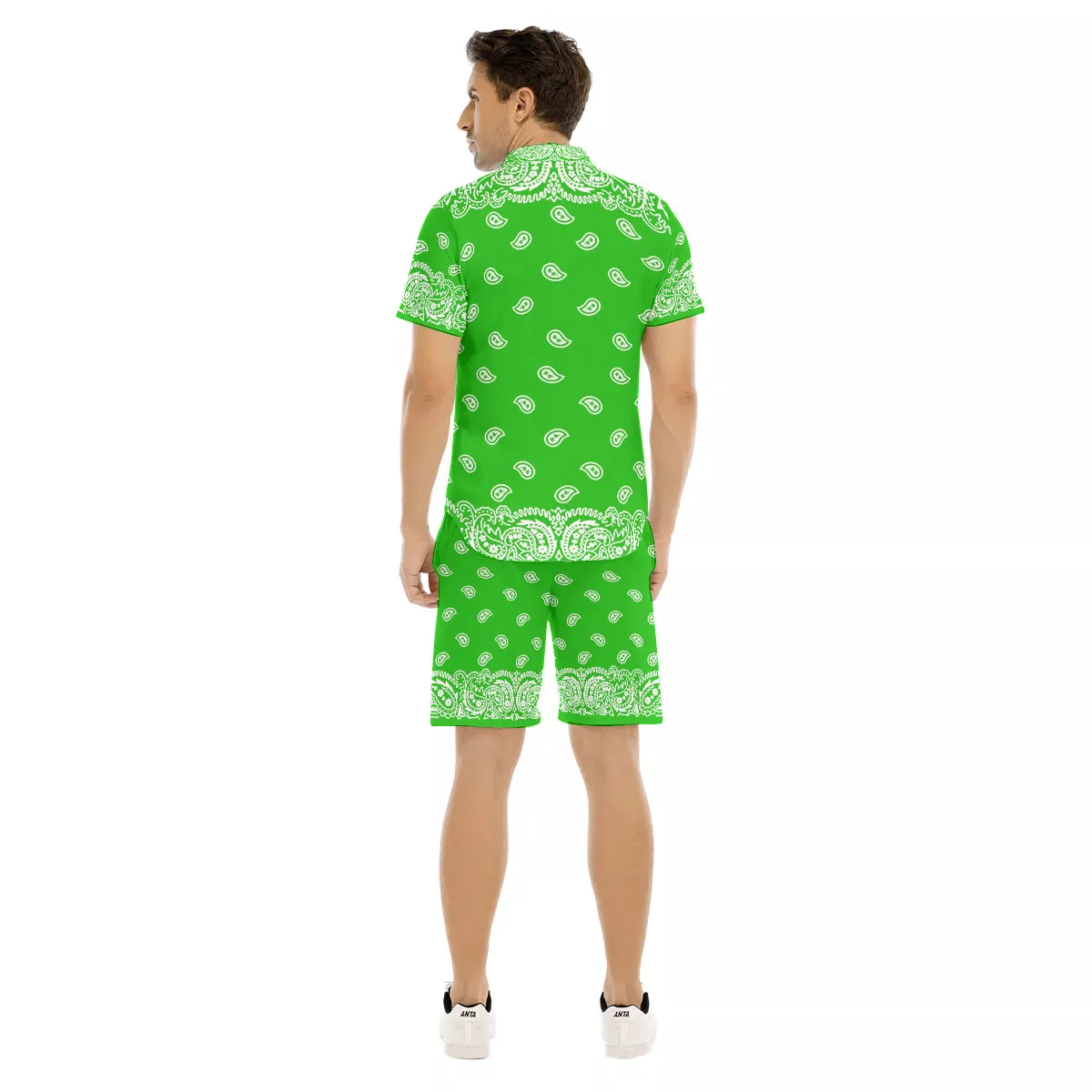 BANDANA FULLY GREEN Men's Short Sleeve Shirt Sets