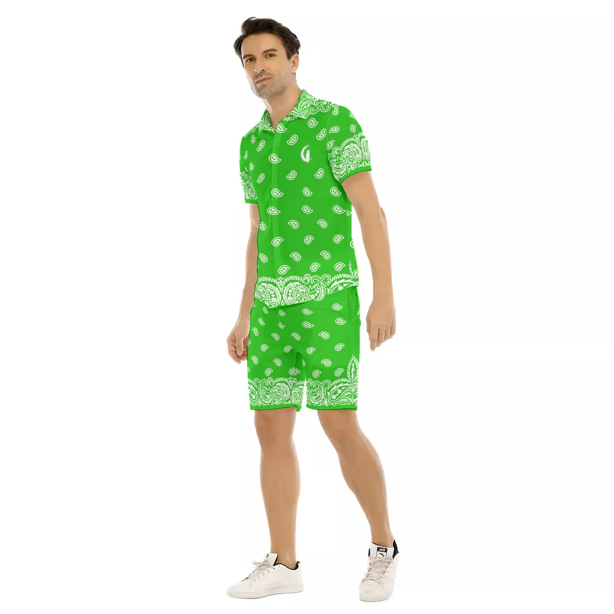 BANDANA FULLY GREEN Men's Short Sleeve Shirt Sets