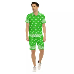 BANDANA FULLY GREEN Men's Short Sleeve Shirt Sets