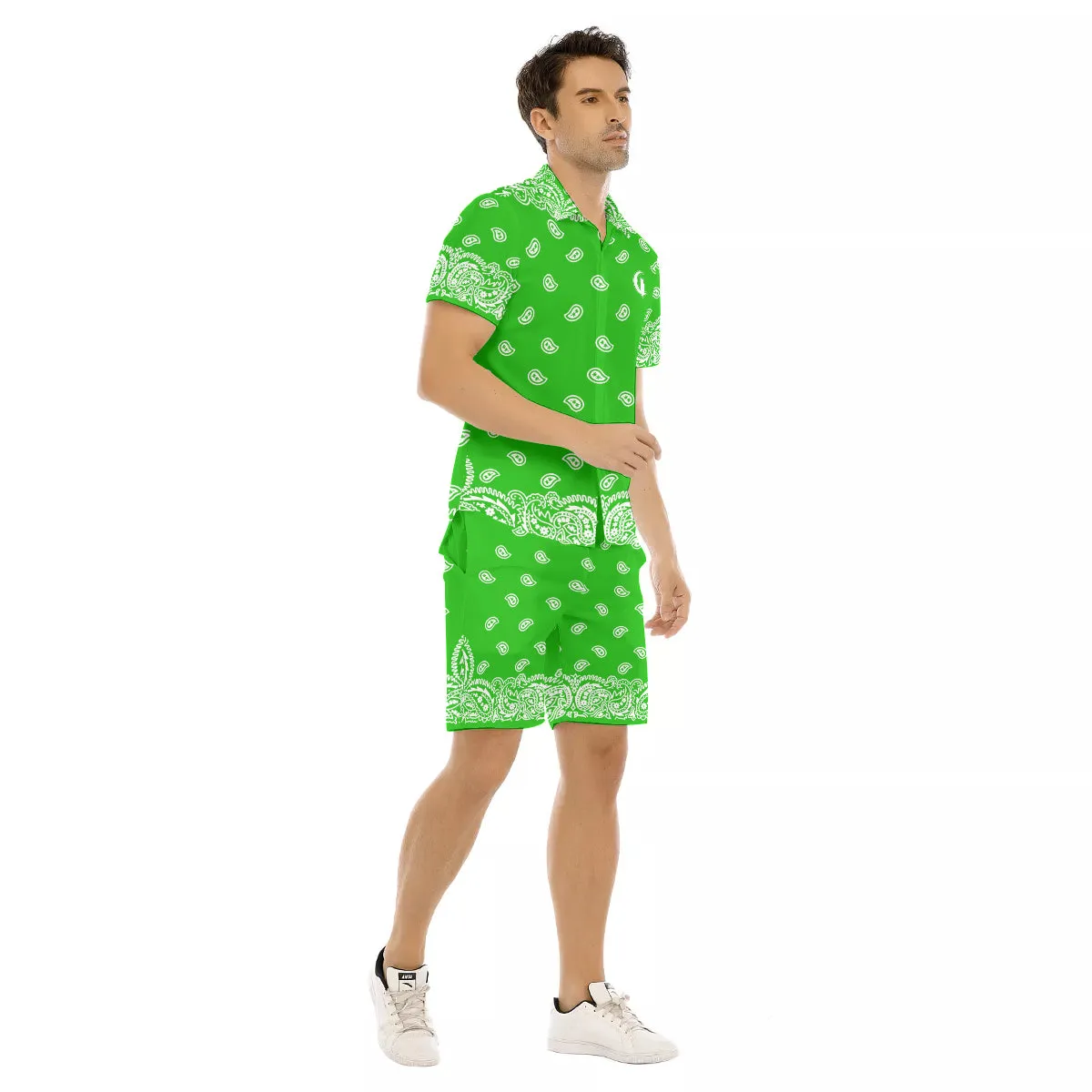 BANDANA FULLY GREEN Men's Short Sleeve Shirt Sets