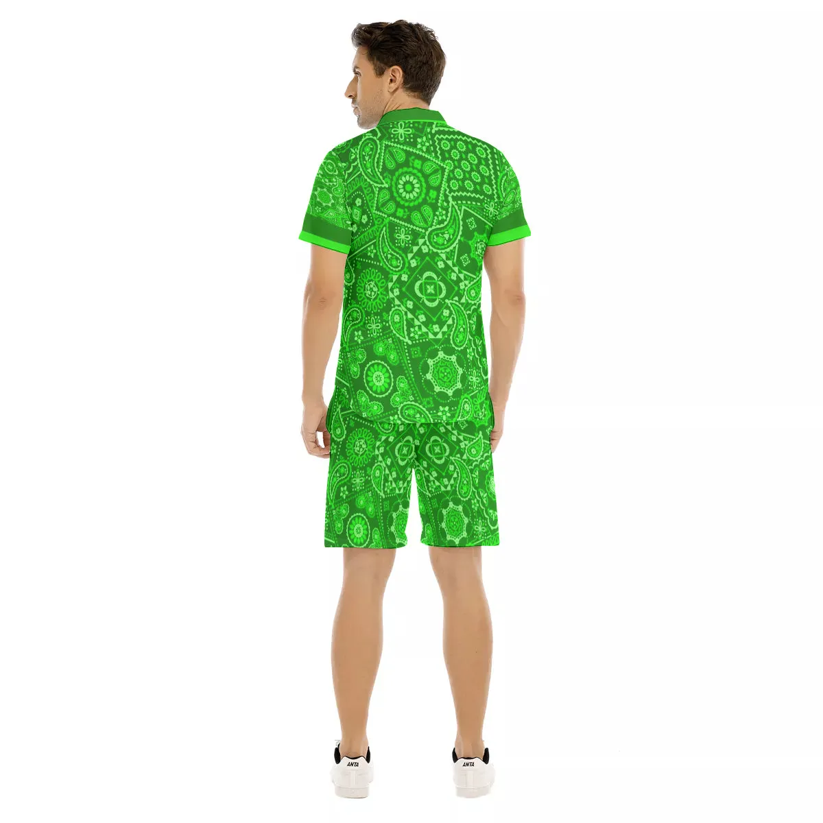 BANDANA VIRAL GREEN Men's Short Sleeve Shirt Sets