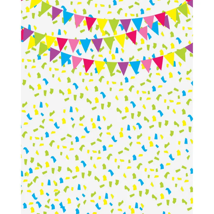 Birthday Banners & Confetti Printed Backdrop