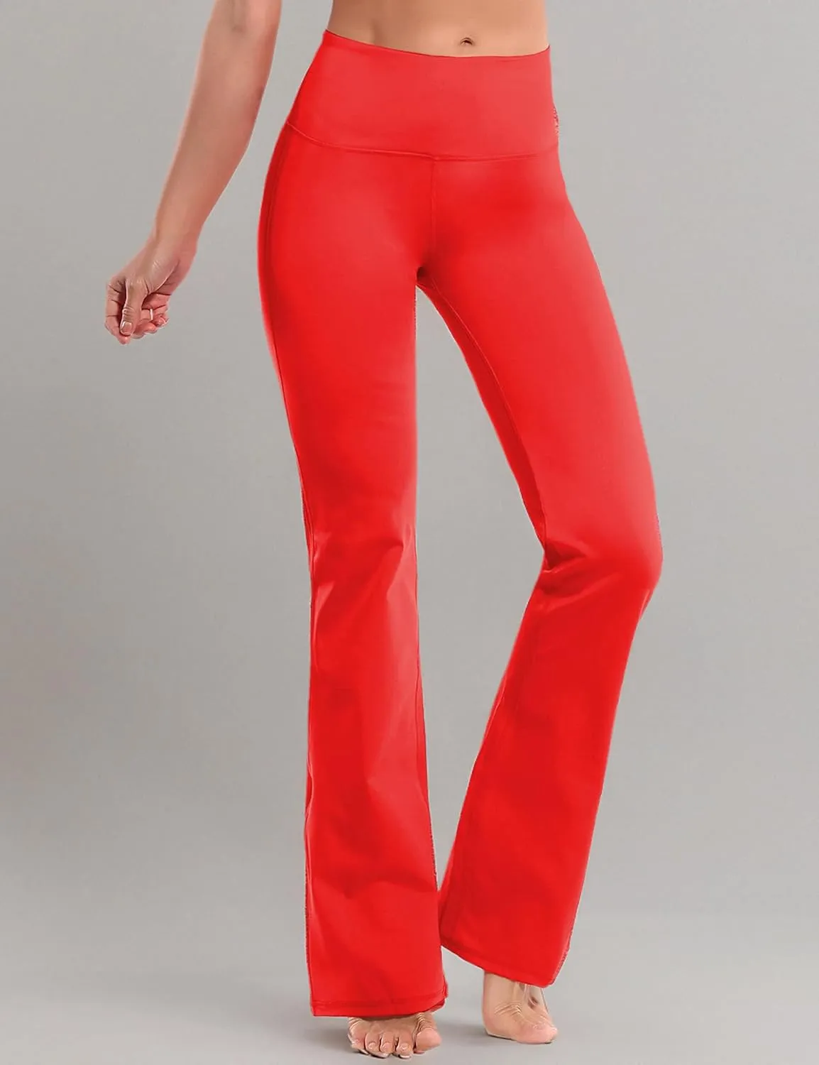 BUBBLELIME 29"/31"/33"/35"/37" 3 Styles Women's High Waist Bootcut Yoga Pants Basic/Side Pockets Tummy Control Workout Flared