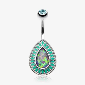 Classic Chakra Opal Belly Button Ring