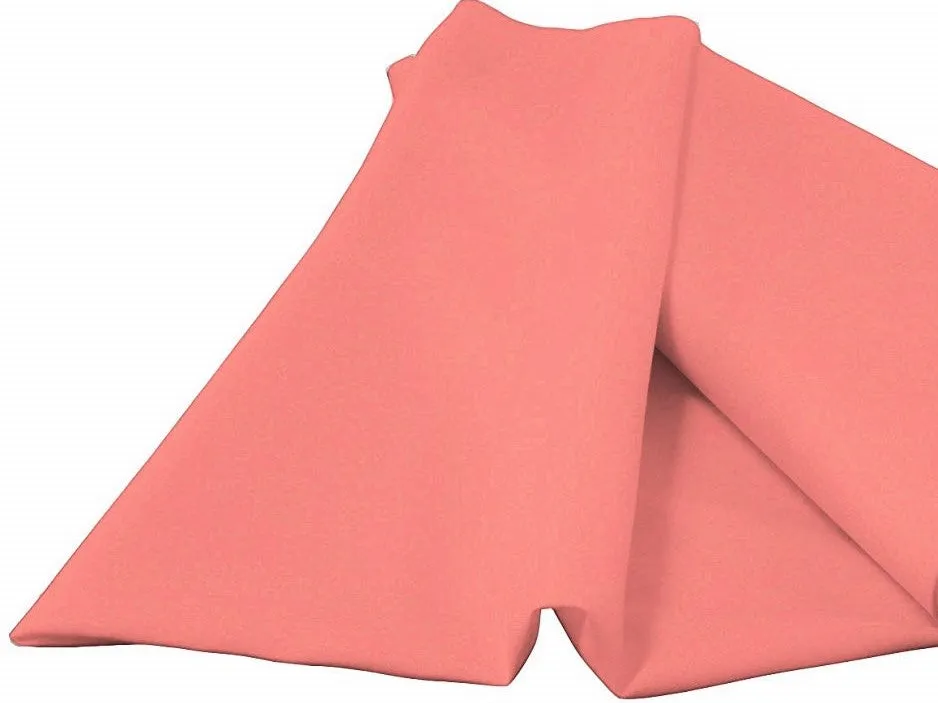 Coral 58/59" Wide 100% Premium Woven Polyester Poplin Fabric By The Yard