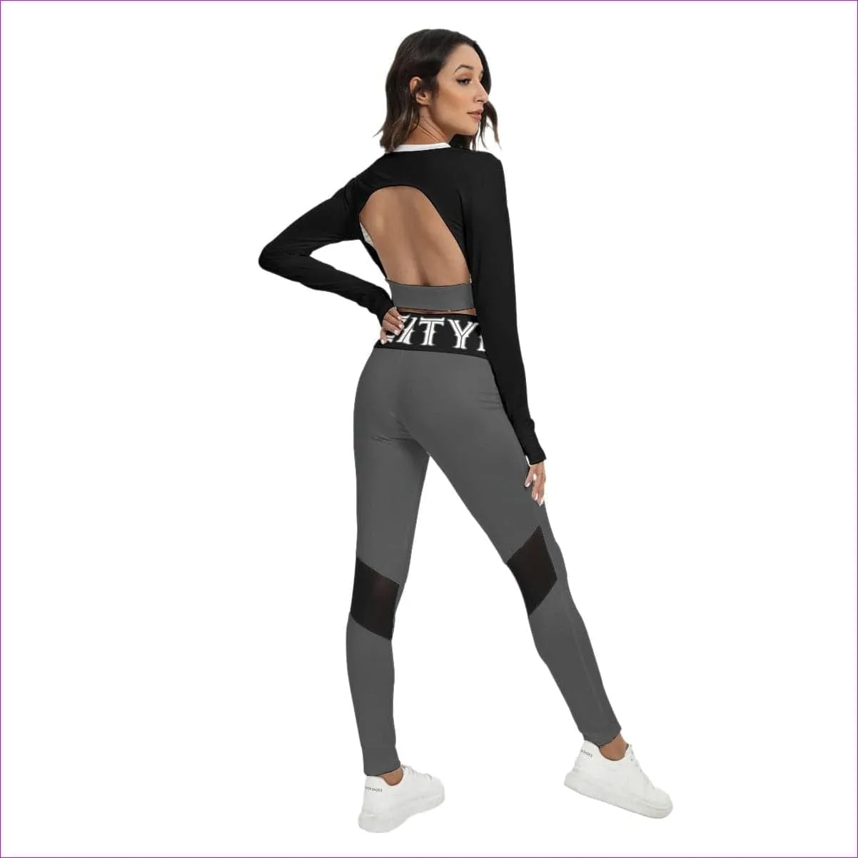 Deity Womens Sport Set With Backless Top And Leggings
