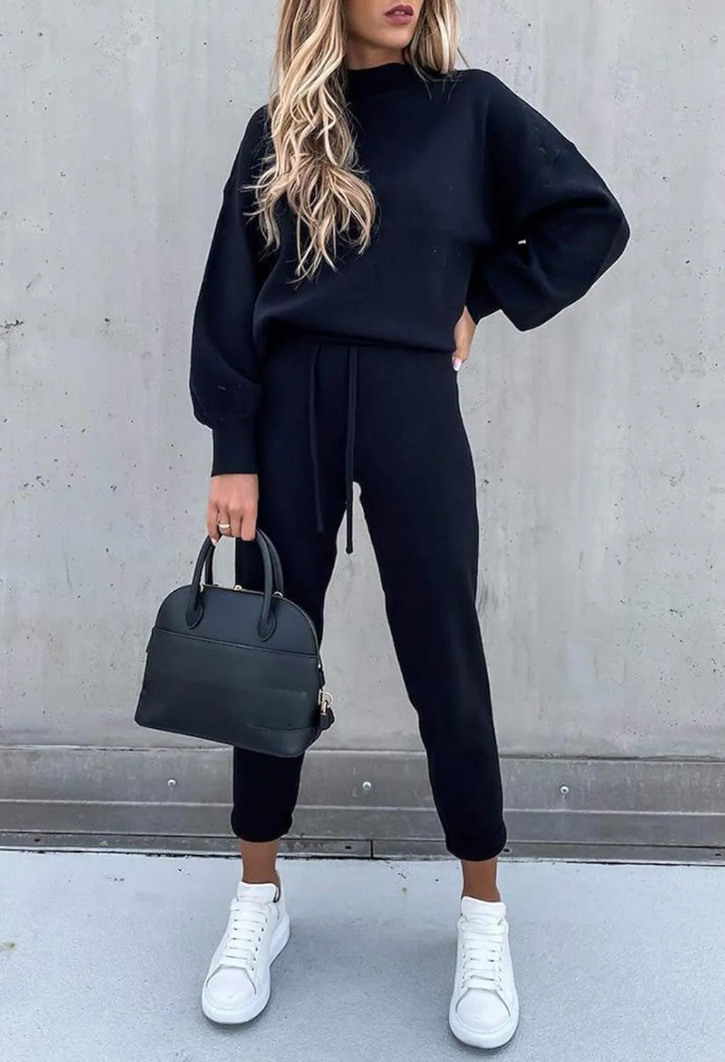 Fixmatti Women's 2 Piece Outfits Long Sleeve Pullover Sweatshirt Jogger Pants Sweatsuit