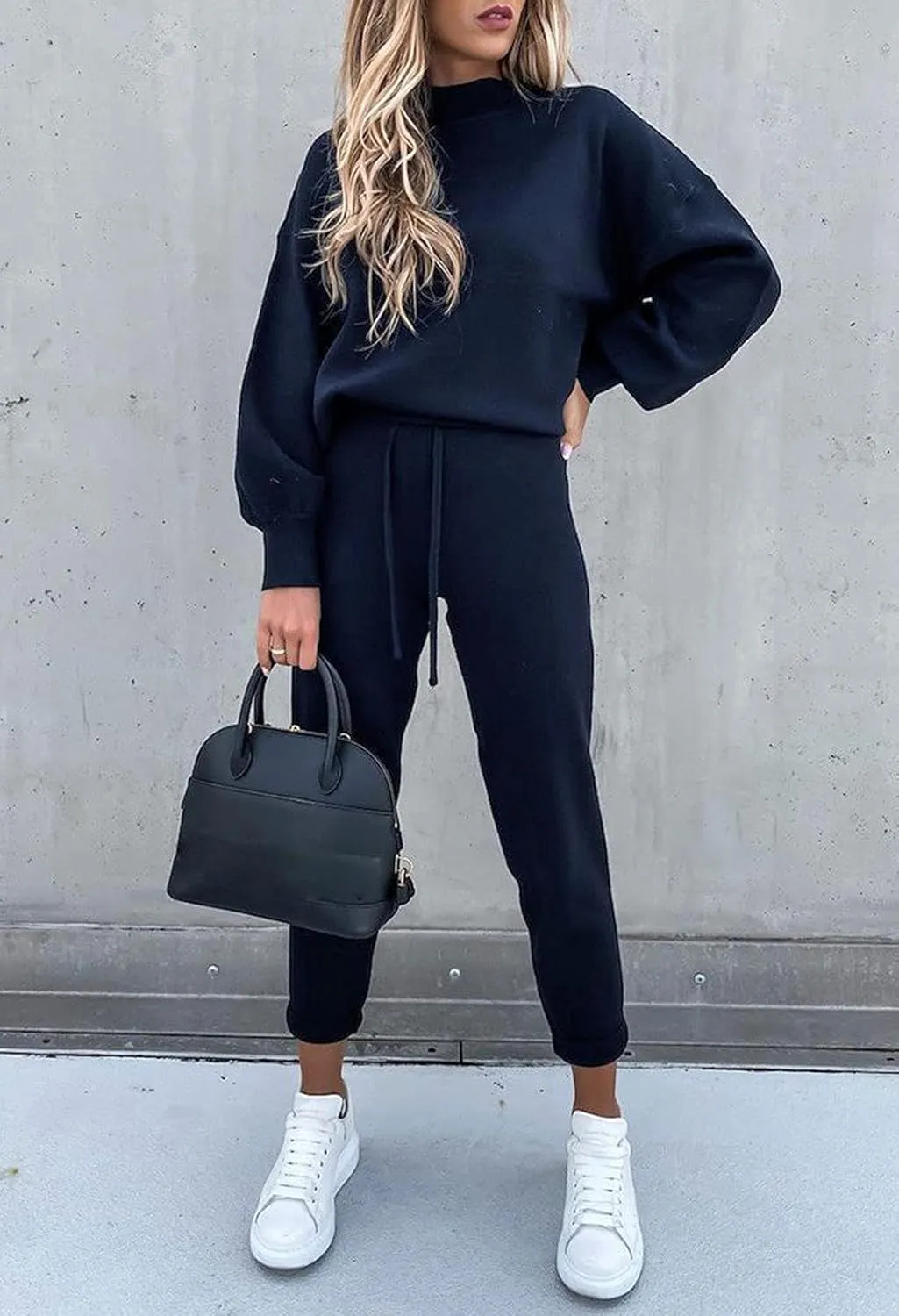 Fixmatti Women's 2 Piece Outfits Long Sleeve Pullover Sweatshirt Jogger Pants Sweatsuit