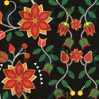 Floral Beadwork Six Bands Satin