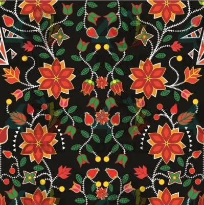 Floral Beadwork Six Bands Satin