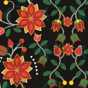 Floral Beadwork Six Bands Satin