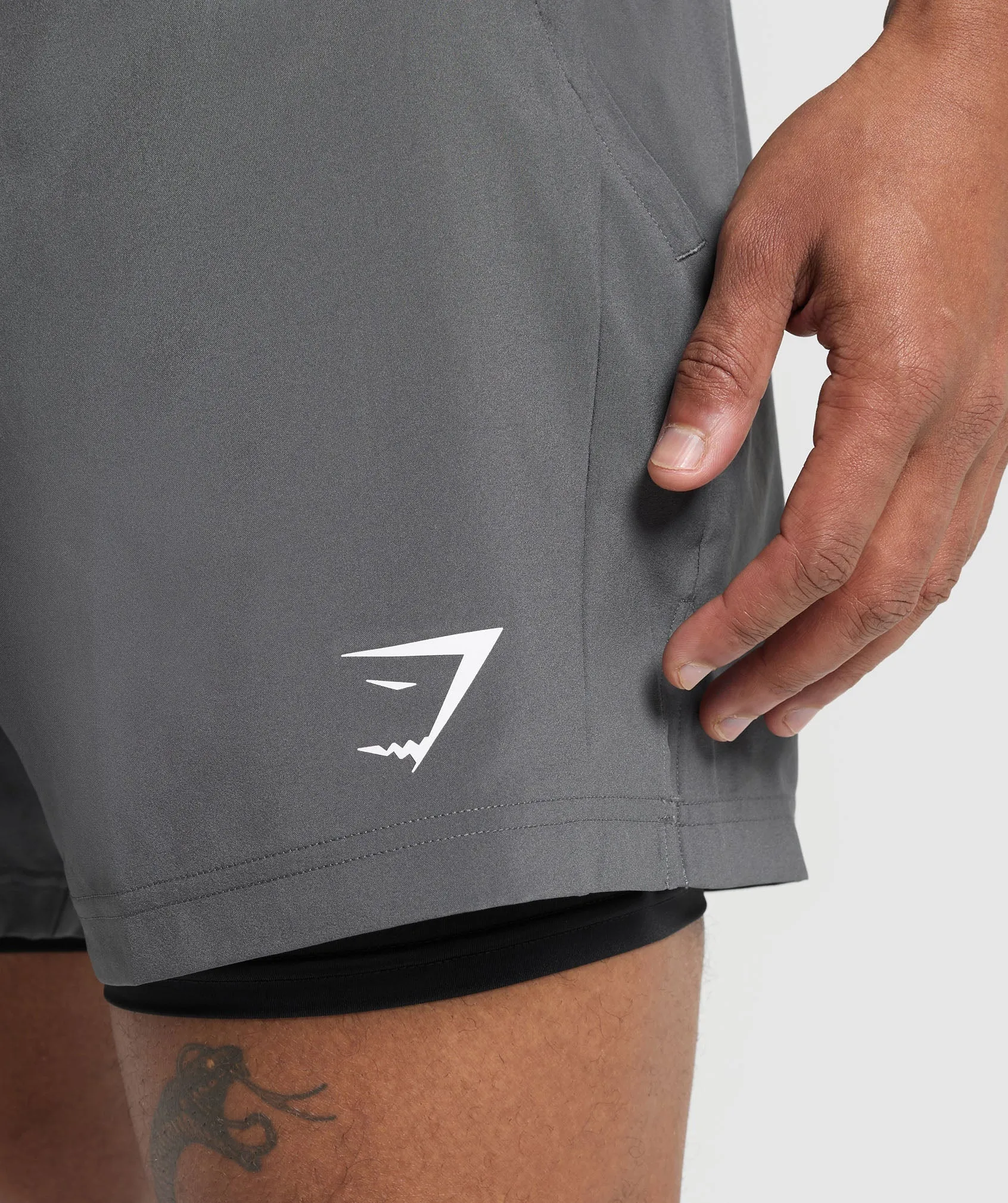 Gymshark Sport 5" 2 In 1 Shorts - Silhouette Grey/Black
