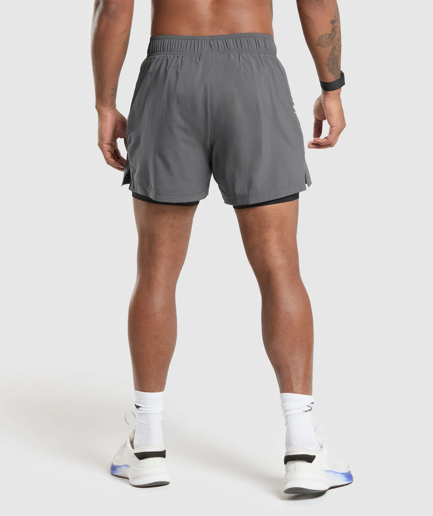 Gymshark Sport 5" 2 In 1 Shorts - Silhouette Grey/Black