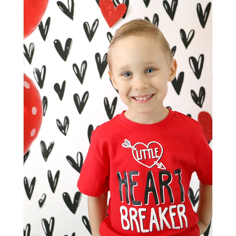 Hand Drawn Hearts Printed Backdrop