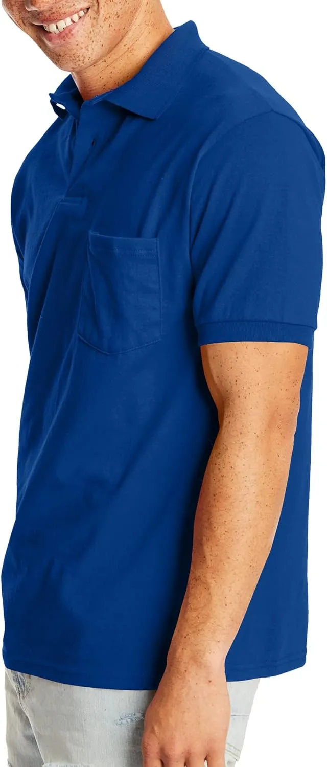 Hanes Men's Short-Sleeve Jersey Pocket Polo (Pack of 2)