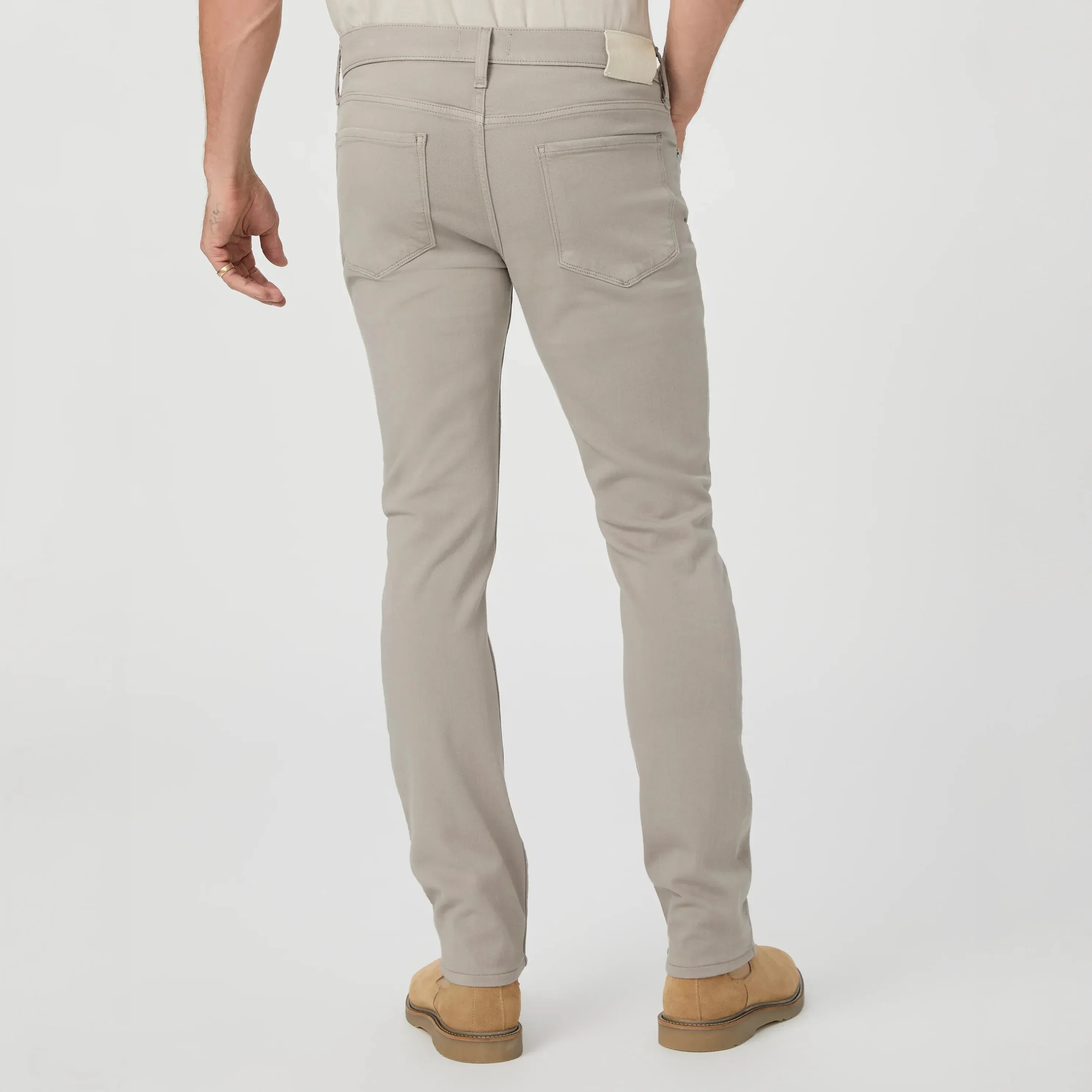 Lennox - Silver Pearl - Slim Fit Five Pocket Jean - PAIGE