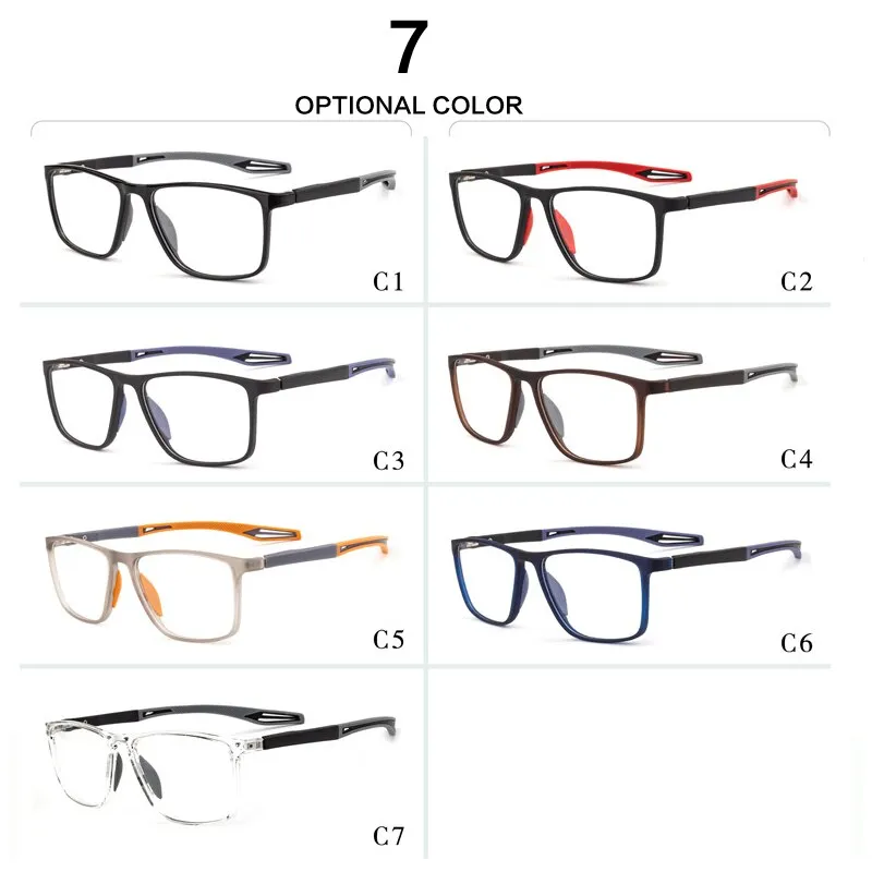 Muzz Unisex Full Rim Square Tr 90Titanium Sport Eyeglasses 1019