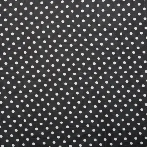 POLKA DOT Printed Polyester - Black