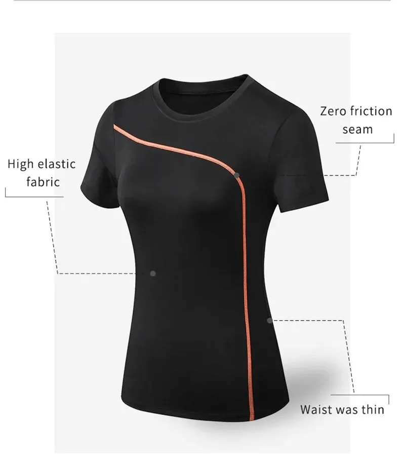 Quick-drying Elastic Women's Set of Leggings and T-shirt - SF1729