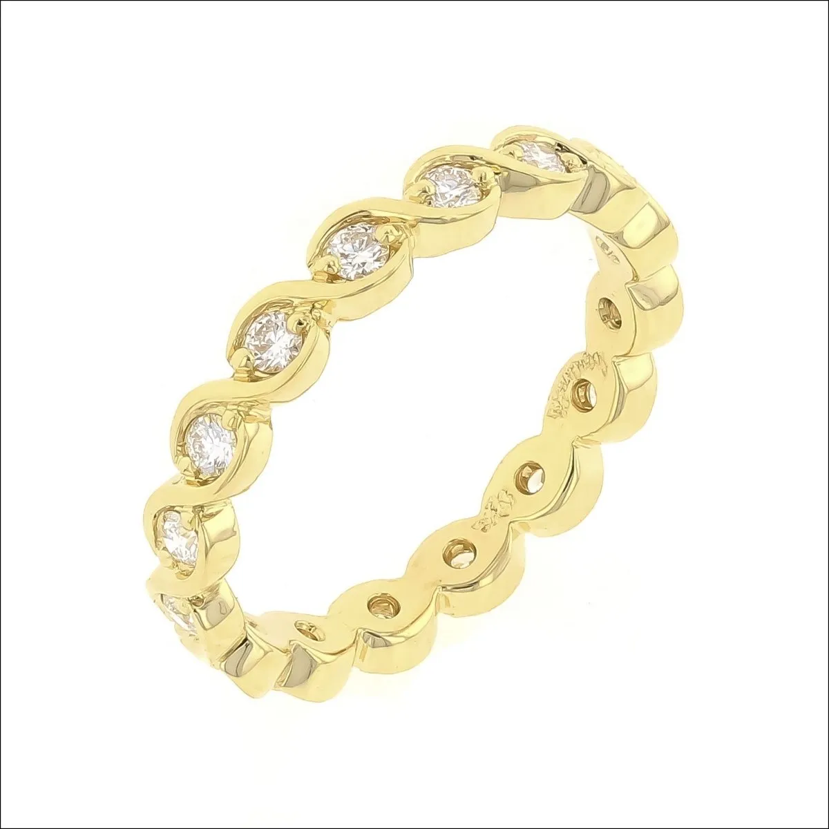 S-Curve Diamond Eternity Band 18KY
