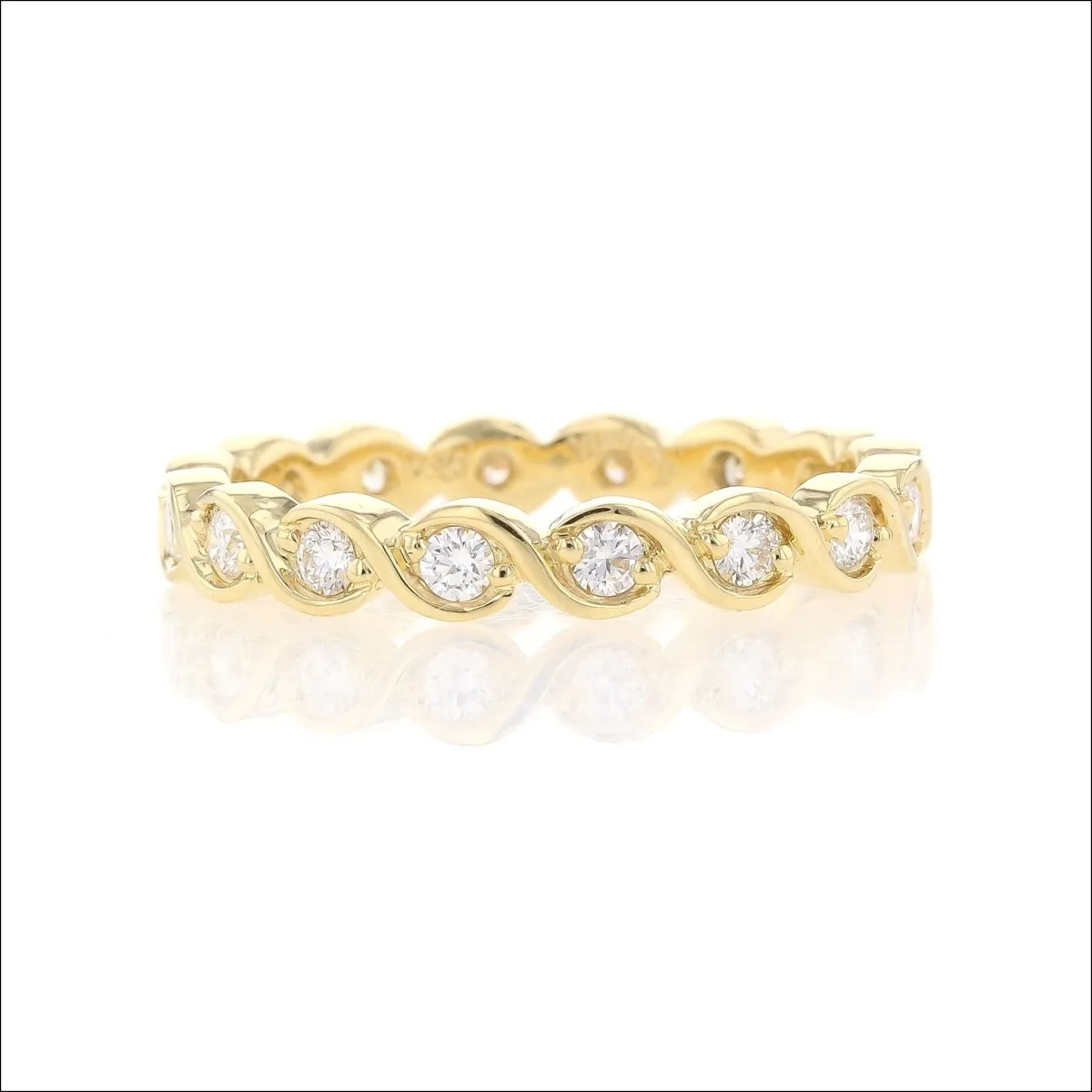 S-Curve Diamond Eternity Band 18KY