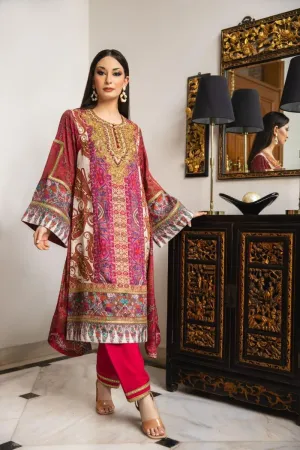 Shamaeel - Gulabo - This exquisite printed shirt with its captivating Kashmiri motifs and delicate embroidery - 2 Piece