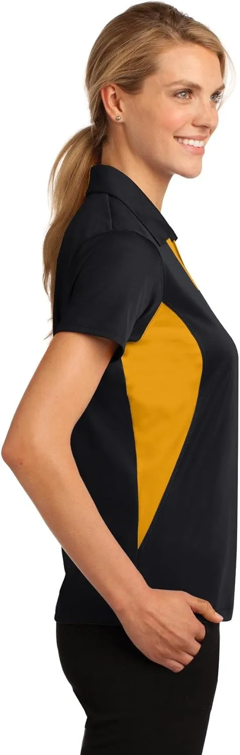 SPORT-TEK Women's Side Blocked Micropique Sport Wick Polo
