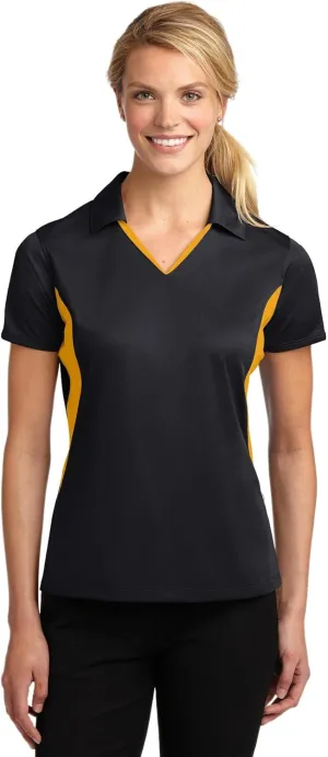 SPORT-TEK Women's Side Blocked Micropique Sport Wick Polo