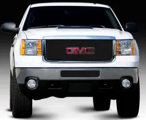 T-REX Sport Series, Overlay Grilles w/ Logo Opening - Powdercoat - 2011-2014 GMC 2500/3500