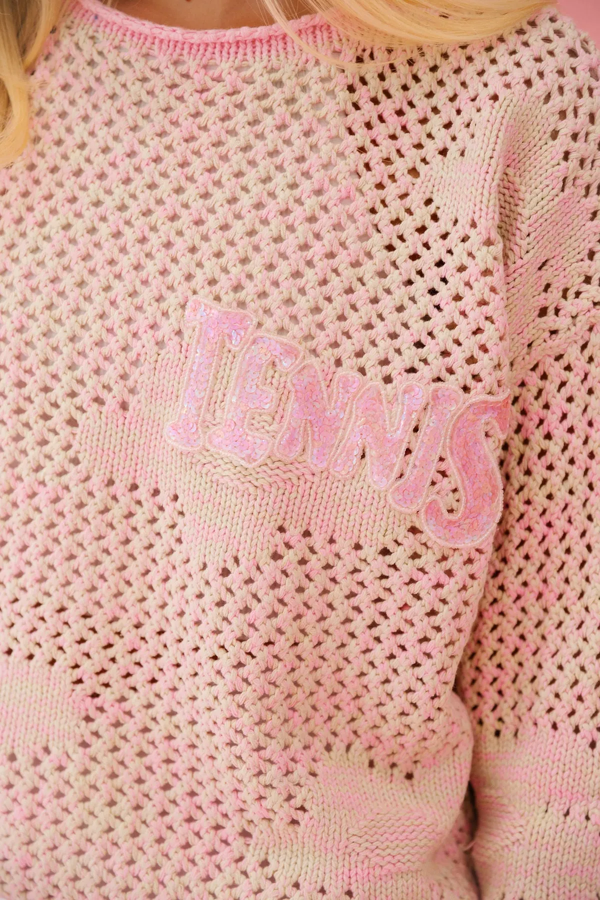 TENNIS PINK FLORAL SWEATER