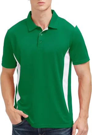 TIHEEN Men's Golf Polo Shirts,Short Sleeve Moisture Wicking Performance Polo Shirts