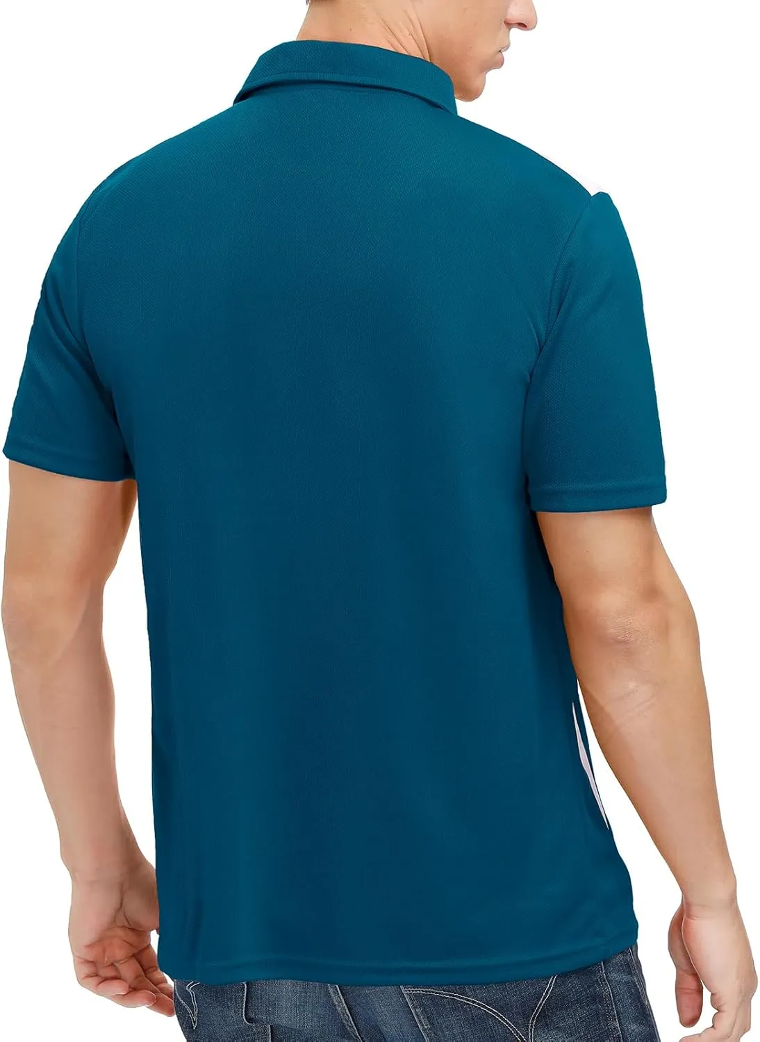 TIHEEN Men's Golf Polo Shirts,Short Sleeve Moisture Wicking Performance Polo Shirts