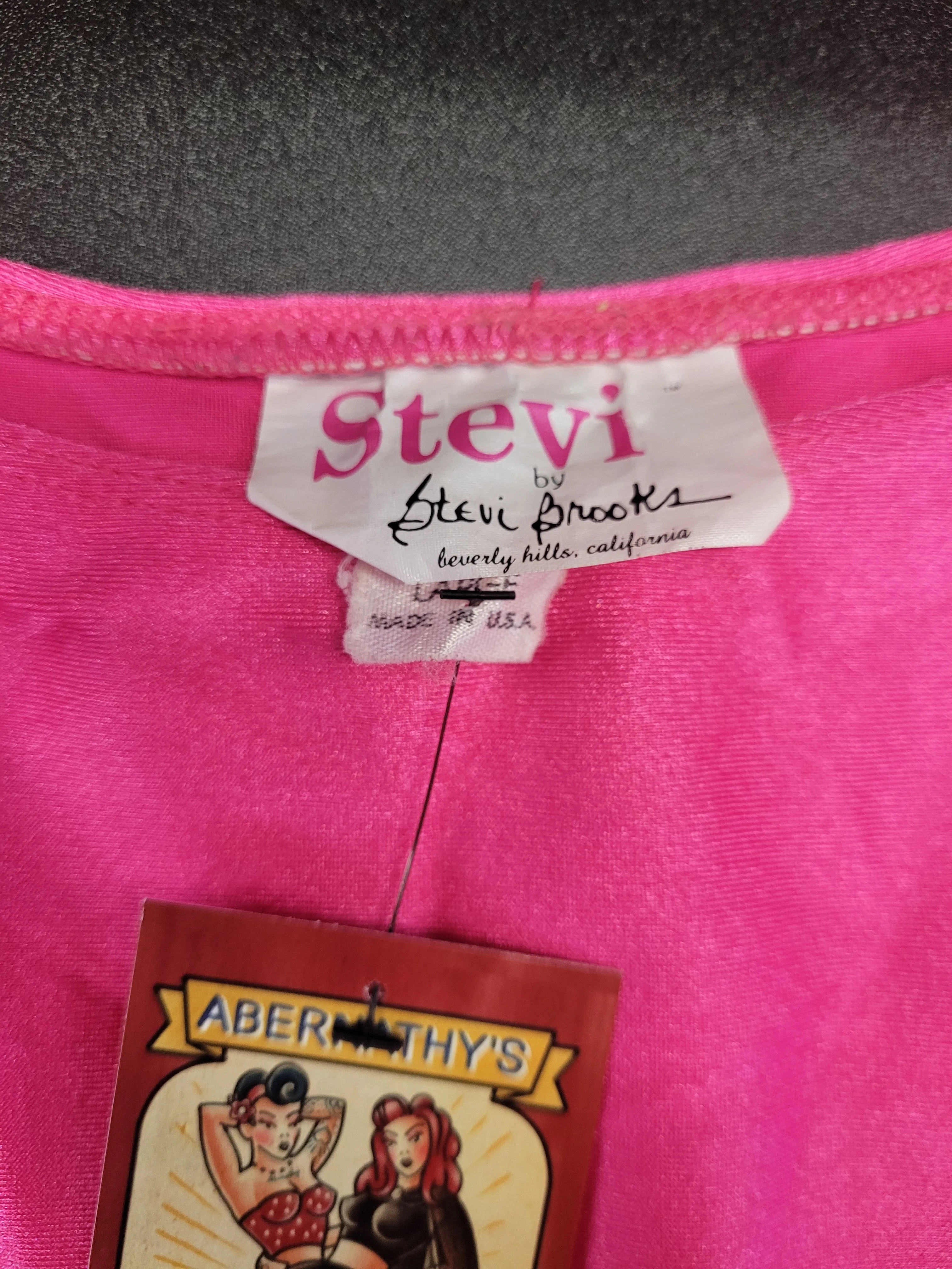 Vintage Pink Spandex Bralette Size MD