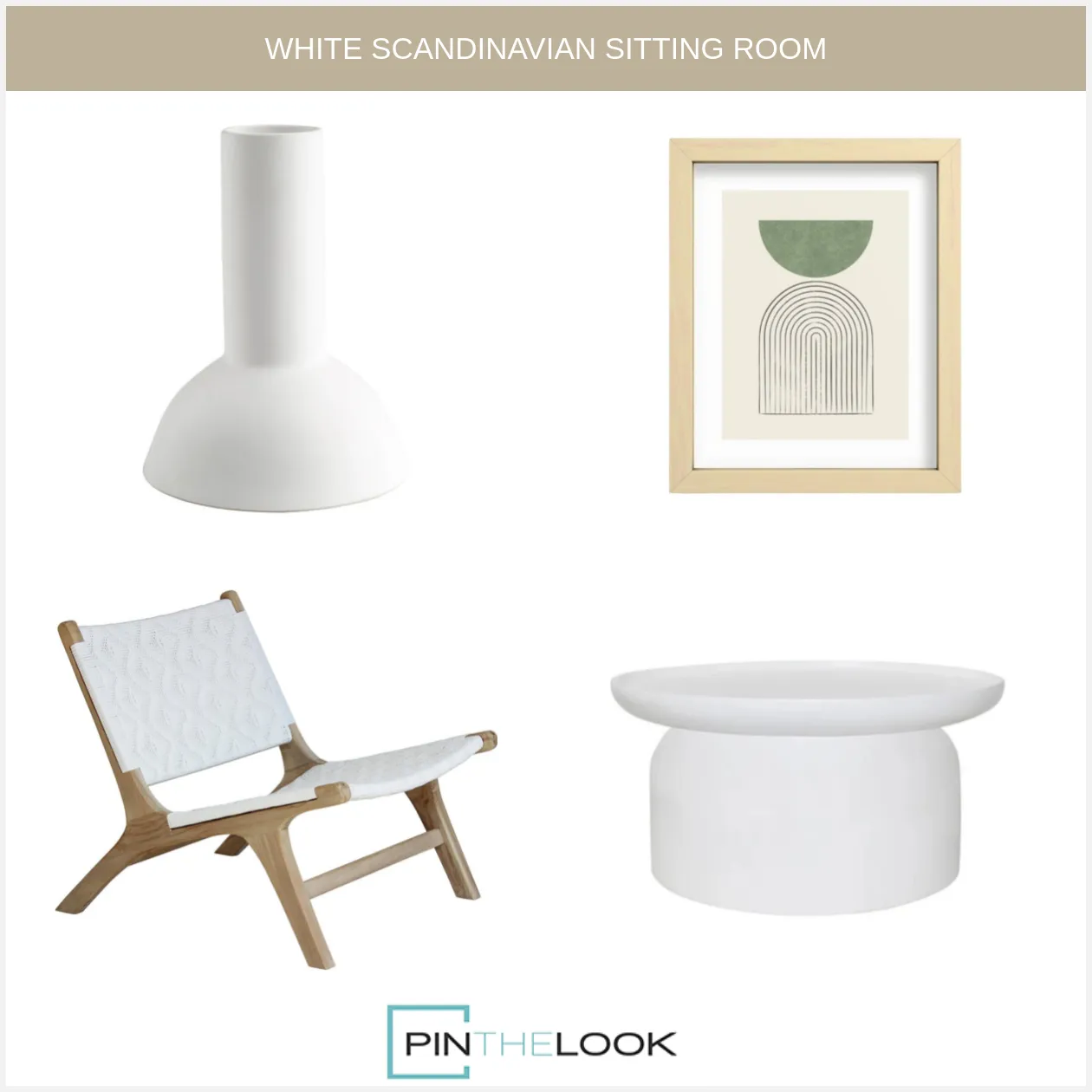 White Modern Coastal Coffee Table