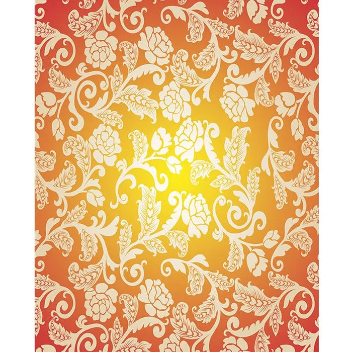 Yellow, Orange & Cream Roses Printed Backdrop